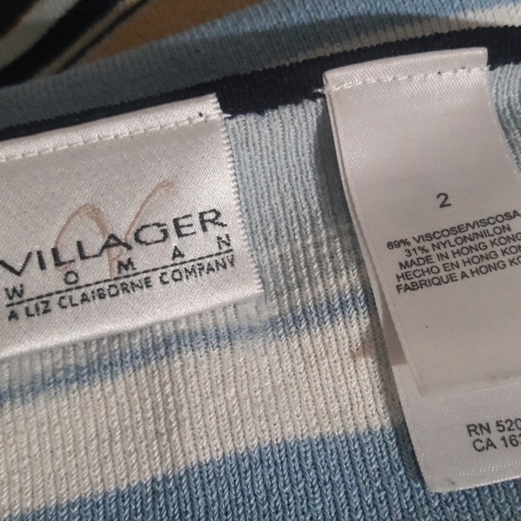 Retro stretch knit sweater top 2 - Picture 5 of 5